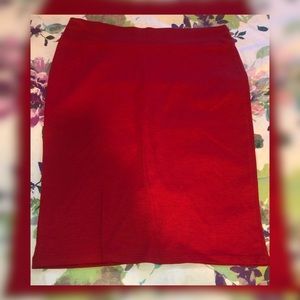 Bright red pencil skirt w/ cute bow in back!